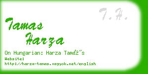 tamas harza business card